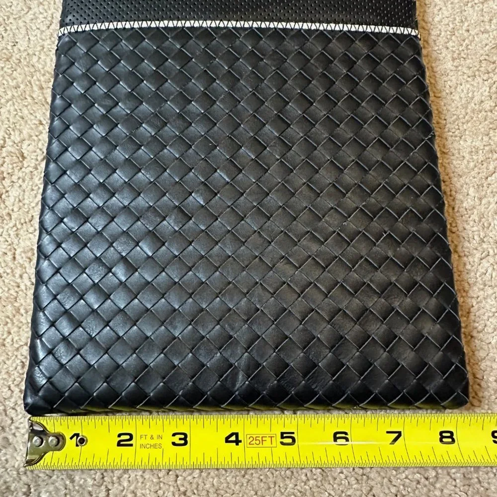 BOTTEGA VENETA Black Leather Woven iPad Tablet Case/Sleeve Made in Italy NEW